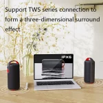 HY01 20W Outdoor Waterproof Stereo Sound Bluetooth Speaker, Black, Red, Green - Image 6