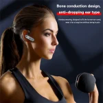 V28 Bluetooth Headset Hanging Ear Digital Display Single Ear Voice Control Earphone, V28 Black - Image 7