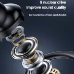 A1S Bluetooth Earphone Hanging Ear Incorporation True Sound Sports Single Ear Headset, A1S Black, A1S White - Image 2