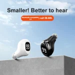 F6 Bluetooth Headset Mini Invisible Ear Business Digital Display Earphone, F6 Black, F6 White - Image 2