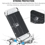 Game Console Crystal Shell Remote Sensing Cap Tempered Film Storage Bag Set For Switch OLED Console, Storage Bag+Crystal Case+Rocker Capx6+Tempered Film, White Storage Bag 14 In 1(Hand Rope)... - Image 6