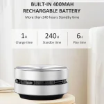 DuraMOBI Hummingbird Black Technology Bone Conduction Wireless Speaker Portable Small Audio, Silver, Black, Red - Image 6