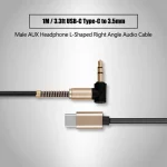 5 PCS Type-c/USB-c To 3.5mm Male Elbow Spring Audio Adapter Cable, Cable Length: 1m, Black, White, Red - Image 6