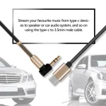 5 PCS Type-c/USB-c To 3.5mm Male Elbow Spring Audio Adapter Cable, Cable Length: 1m, Black, White, Red - Image 7