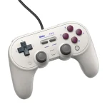 8Bitdo Pro 2 Wired Gamepad For Switch, White, Gray
