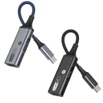 MH338A Dual Type-c / USB-c Adapter Cable Mobile Phone Live Audio Charging Cable, MH338A (Gray), MH338A (Black) - Image 2