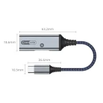 MH338A Dual Type-c / USB-c Adapter Cable Mobile Phone Live Audio Charging Cable, MH338A (Gray), MH338A (Black) - Image 3