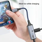 MH338A Dual Type-c / USB-c Adapter Cable Mobile Phone Live Audio Charging Cable, MH338A (Gray), MH338A (Black) - Image 5