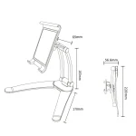 PB-41E Desktop Phone Tablet Lazy Folding Stand, Black, Silver - Image 3