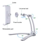 PB-41E Desktop Phone Tablet Lazy Folding Stand, Black, Silver - Image 4