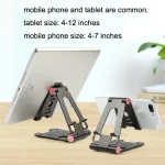 XY-02 Folding Live Aluminum Alloy Desktop Tablet Computer Mobile Phone Bracket, Blue, Gold, Silver, Black, Pink - Image 7