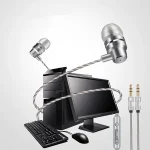 JS-V1 Computer Game Wired Headphones with Microphone, Spec:, Iron Gray Double 3.5, Black Green Double 3.5, Iron Gray USB - Image 6