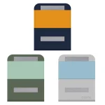 Baona BN-Q009 Small Leather Mouse Charger Storage Bag, Deep Blue+Yellow, Gray Green+Light Green, Silver+Blue - Image 2