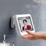 Retractable Rotating Bathroom Waterproof Mobile Phone Box Wall Mount Mobile Phone Holder, White, Black, Pink, Green - Image 7