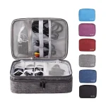 RH916 3 Layers Digital Collection Package Multi-Functional Data Cable Storage Package, RH916 Purple, RH916 Black, RH916 Gray, RH916 Blue, RH916 Navy, RH916 Red Wine - Image 2