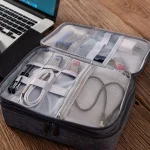 RH916 3 Layers Digital Collection Package Multi-Functional Data Cable Storage Package, RH916 Purple, RH916 Black, RH916 Gray, RH916 Blue, RH916 Navy, RH916 Red Wine - Image 7