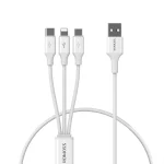 ROMOSS CB251V 3.5A USB To 8 Pin+Type-C+Micro USB 3 In 1 Charging Cable, Length:, 0.6m, 1.2m, 1.8m
