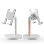 MT-100 Round Bottom Column Multi-Angle Adjustable Mobile Phone Tablet Holder, Black, Rose Gold, Silver, Champagne - Image 2