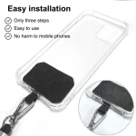 2 PCS Phone Lanyard Adjustable Detachable Neck Cord with Card, Black, Red, Yellow, Sky Blue, Wine Red, Light Gray, Dark Gray, Dark Blue, White - Image 5