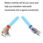 DOBE TNS-2109 Left and Right Handle Somatosensory Luminous Sword for Nintendo Switch, Red, Blue - Image 5