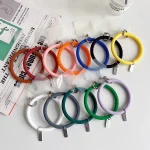 3 PCS Phone Case Silicone Bracelet Keychain Anti-fall Phone Lanyard with Patch, Pink, Purple, Blue, Lemon Yellow, Orange, Red, Black, White, Mint Green - Image 2