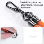 Mobile Phone Mountaineering Rope Lanyard  Can Be Hung Neck Or Crossbody, Black, Orange, Sky Blue, Red, Gem Blue, Violet, Brick Orange - Image 4