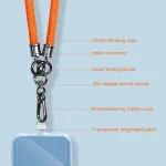 Mobile Phone Mountaineering Rope Lanyard  Can Be Hung Neck Or Crossbody, Black, Orange, Sky Blue, Red, Gem Blue, Violet, Brick Orange - Image 5