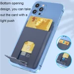 CY133H Silicone Magnetic Phone Holder with Card Holder Function, Magnetic(Black), Magnetic(Dark Blue), Magnetic(Light Blue), Magnetic(Green) - Image 3