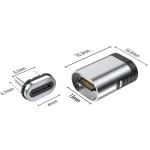 TZ28 PD 100W 24Pin Fast Charge Data and Video Transmission Type-C / USB-C Magnetic Adapter - Image 2