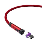 CC57 Rotary Magnetic Fast Charging Data Cable, Style:, 1m + Type-C / USB-C + Red, 1m + Type-C / USB-C + Black, 2m + Type-C / USB-C + Red, 2m + Type-C / USB-C + Black