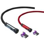CC57 Rotary Magnetic Fast Charging Data Cable, Style:, 1m + Type-C / USB-C + Red, 1m + Type-C / USB-C + Black, 2m + Type-C / USB-C + Red, 2m + Type-C / USB-C + Black - Image 2