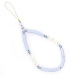 Geometric Letter Soft Pottery Mobile Phone Lanyard Anti-lost Phone Chain, RT-K210065A, RT-K210065B, RT-K210065C, RT-K210065D - Image 3