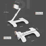 Mobile Phone Stand Bed Desktop Lap Tablet Stand Bedside Support Stand, White, Black, Pink - Image 3