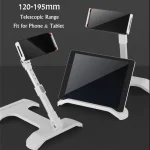 Mobile Phone Stand Bed Desktop Lap Tablet Stand Bedside Support Stand, White, Black, Pink - Image 4