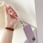 5 PCS Mobile Phone Case Lanyard Braided Mesh Rope Bag Pendant Decoration, White, Yellow, Pink, Black and white, Coffee, Blue, Cyan, Purple, Gray - Image 5