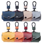 For Apple AirPods 1/2 Leather Earphones Shockproof Protective Case, Black, Red, Dark Blue, Light Grey, Dark Green, Orange, Yellow, Apricot - Image 2