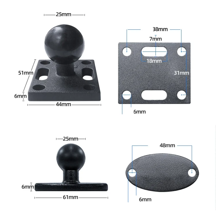 TBD0602740801_B2.webp KZ06J Monitor Mount Tablet PC Aluminum Alloy Agricultural Machinery Bracket, Style:, Ellipse+Link+Middle Square, Ellipse+Link+Ellipse, Middle Square+Link+Middle Square - Image 3