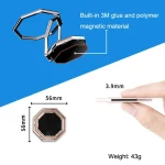 Metal Ring Buckle Live Rotating Magnetic Suction Car Desktop Tablet Folding Phone Bracket, Black, Silver, Rose Red, Bagua Map - Image 3