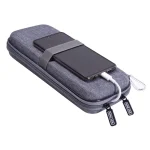 Mobile Phone Power Bank Data Cable EVA Storage Bag, Gray, Black - Image 5