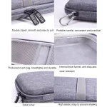 Mobile Phone Power Bank Data Cable EVA Storage Bag, Gray, Black - Image 6