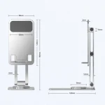 Portable Mobile Phone Tablet Desktop Stand, K5 Not Expansion Silver, K5 Not Expansion Gray, K5 Silver, K5 Gray, All Metal Silver, All Metal Gray, Round Swivel Silver, Round Swivel Dark Grey... - Image 3