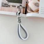 5 PCS Mobile Phone Case Fluorescent Lanyard Cellphone Wrist Rope, White and Blue, Black and White, Orange and Blue, White Red, Orange Yellow, Blue Green, Dark Blue, White Purple