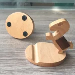 Wooden Mobile Phone Bracket Beech Lazy Mobile Phone Holder,Style:, Pony, Kung Fu, Staunch, Little Deer With Antlers, Elephants, Puppy, Golden Retriever, Piggy - Image 3