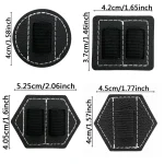 5 PCS Capacitive Pen Bag Self Adhesive Pen Holder PU Pen Clip,Style:, Hexagonal Black, Hexagonal Blue, Hexagonal Orange, Hexagonal Red, Hexagonal Brown, Hexagon Double Black, Rectangular Double Bla... - Image 3