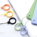 10 PCS Silicone Ring Mobile Phone Lanyard Water Bottle Anti-fall Pendant, Midnight Blue, Clove Purple, Vitality Red, Lemon Yellow, Classic Black, Matcha Green, Sand Pink, Lavender Gray... - Image 2