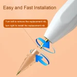 For Apple Pencil 1/2 2pcs Stylus Transparent Replacement Needle Nib, Spec:, Extended (Red), Extended (Blue), Extended (Green), Extended (Pink), Extended (Gray), Extended (Gold), Extended (Purple)... - Image 4