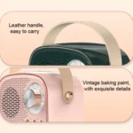 DW21 Vintage Radio BT Speaker Support TF Card/U Disk to Play, White, Dark Green, Light Green, Pink, Wood Grain - Image 6