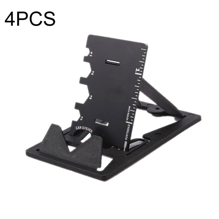 4 PCS Multifunction Folding Mobile Phone Bracket Mini EDC Tool Card Bottle Opener