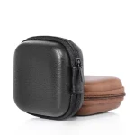 Retro Leather USB Data Cable Storage Bag Earphone Headset Case Pouch Box, Black, Brown, Gray - Image 3