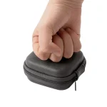 Retro Leather USB Data Cable Storage Bag Earphone Headset Case Pouch Box, Black, Brown, Gray - Image 5